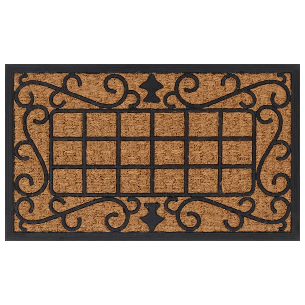 Door Mat Rectangular 45X75 Cm Rubber And Coir